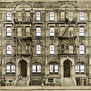 Physical Graffiti album cover — NYC tenement building at 96-98 St. Mark's Place